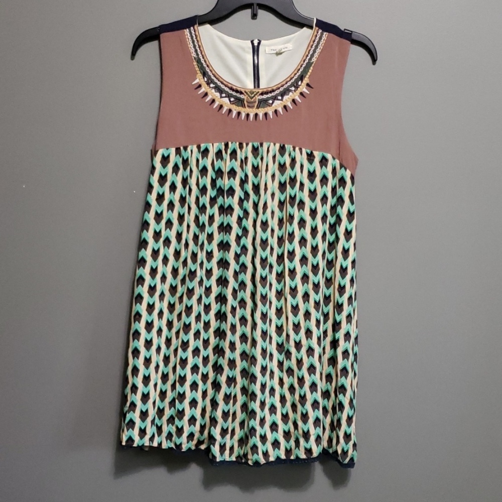 Tea n Rose Sleeveless Boho Mini Dress Size Medium